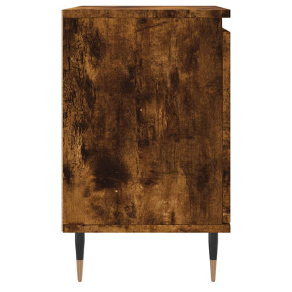vidaXL Nachttische 2 Stk. Räuchereiche 40x30x50 cm Holzwerkstoff