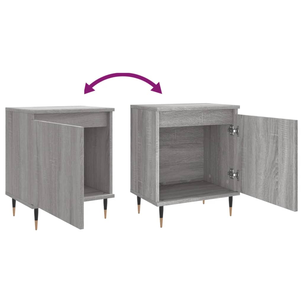 vidaXL Nachttisch Grau Sonoma 40x30x50 cm Holzwerkstoff