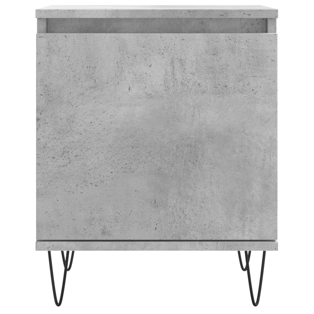 vidaXL Nachttische 2 Stk. Betongrau 40x30x50 cm Holzwerkstoff