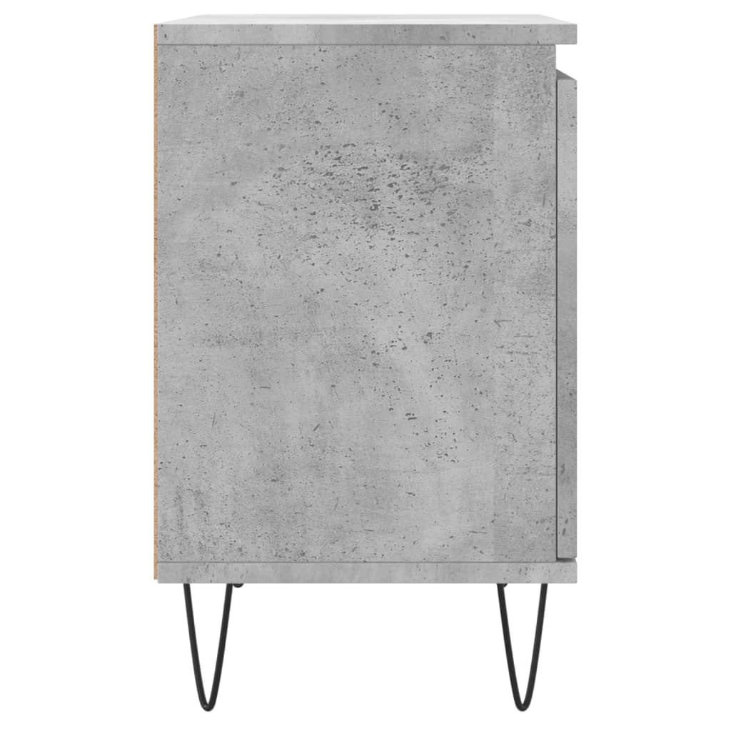 vidaXL Nachttische 2 Stk. Betongrau 40x30x50 cm Holzwerkstoff