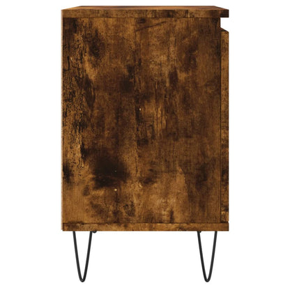 vidaXL Nachttische 2 Stk. Räuchereiche 40x30x50 cm Holzwerkstoff