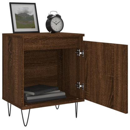 vidaXL Table de chevet Marron aspect chêne 40x30x50 cm Bois d'ingénierie