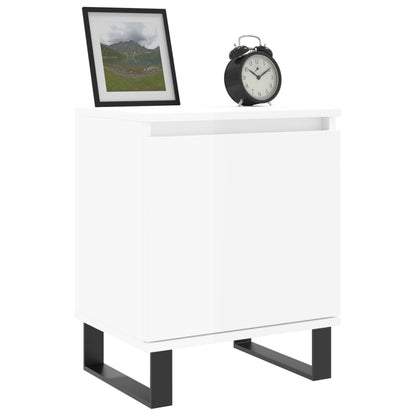 vidaXL Tables de chevet 2 pcs Blanc 40x30x50 cm Bois d'ingénierie