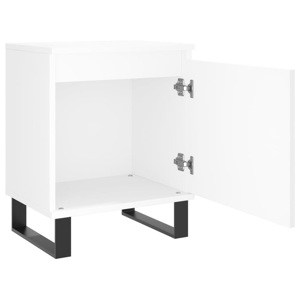 vidaXL Tables de chevet 2 pcs Blanc 40x30x50 cm Bois d'ingénierie