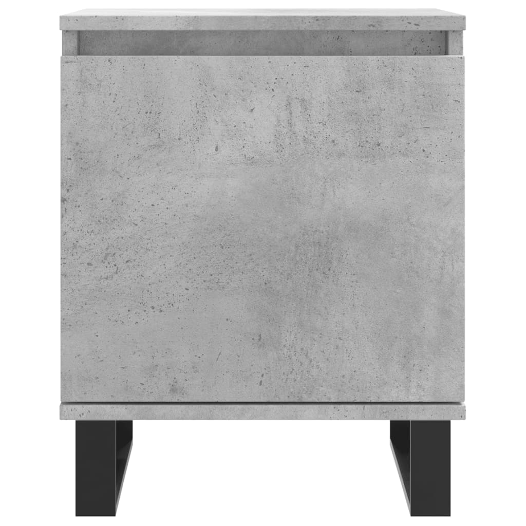 vidaXL Nachttische 2 Stk. Betongrau 40x30x50 cm Holzwerkstoff