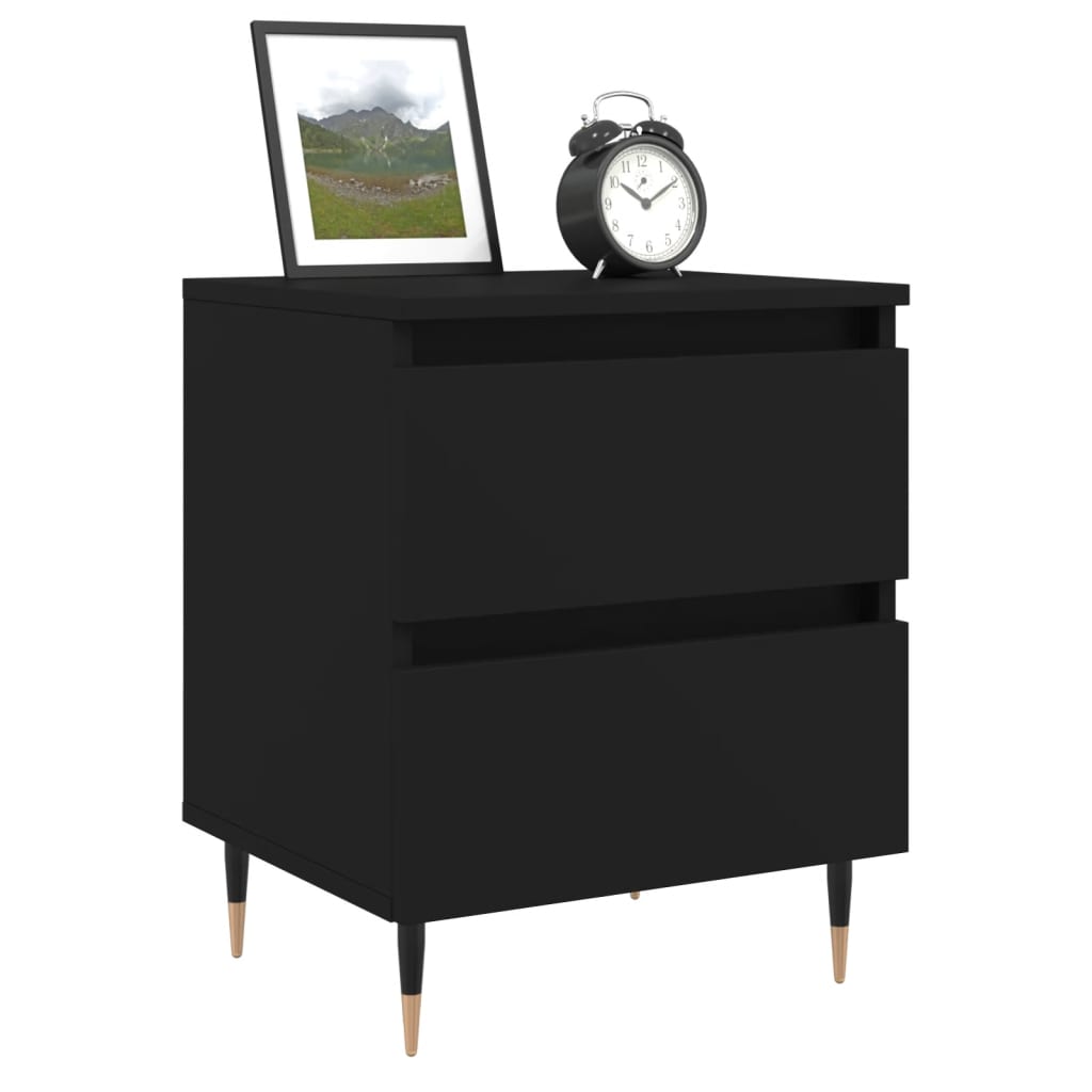 vidaXL Nachttisch Schwarz 40x35x50 cm Holzwerkstoff