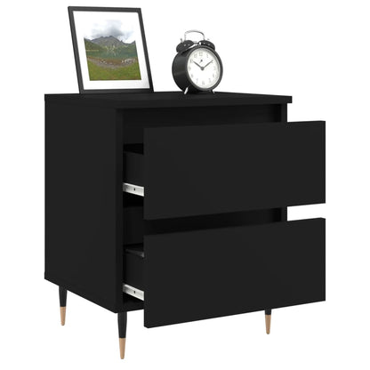 vidaXL Nachttisch Schwarz 40x35x50 cm Holzwerkstoff