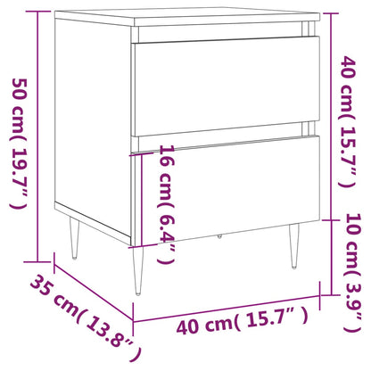 vidaXL Nachttisch Schwarz 40x35x50 cm Holzwerkstoff
