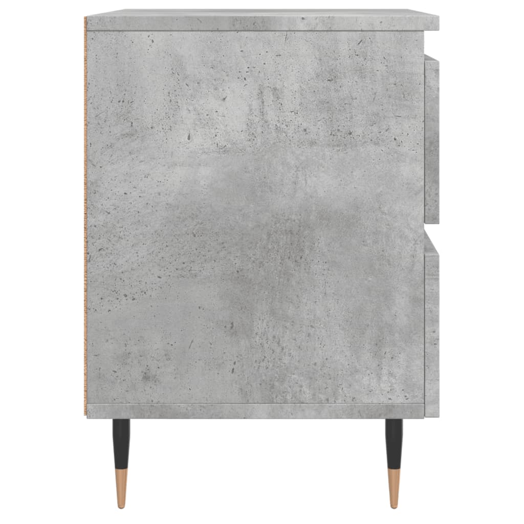 vidaXL Nachttische 2 Stk. Betongrau 40x35x50 cm Holzwerkstoff