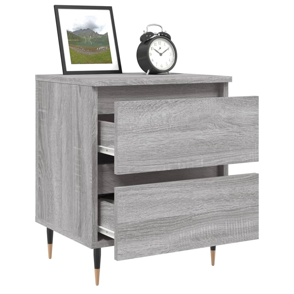 vidaXL Table de chevet gris Sonoma 40x35x50 cm, bois d'ingénierie