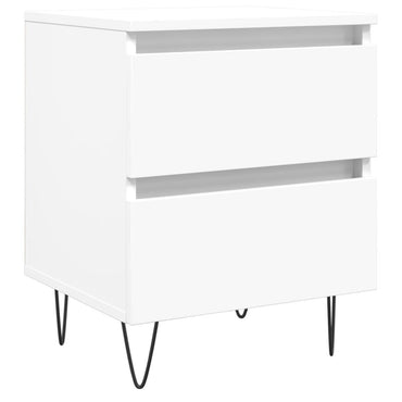 vidaXL Table de chevet blanc 40x35x50 cm Bois d'ingénierie