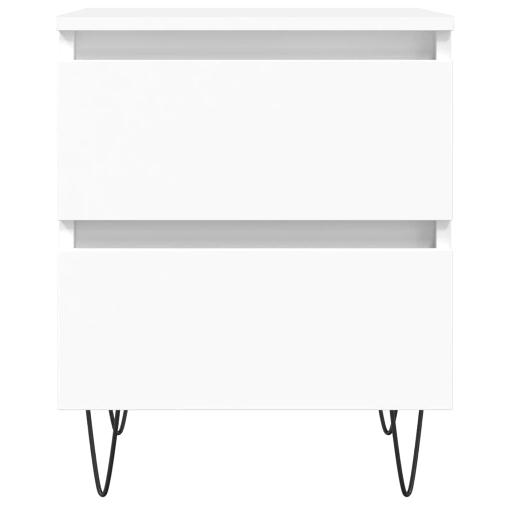 vidaXL Table de chevet blanc 40x35x50 cm Bois d'ingénierie