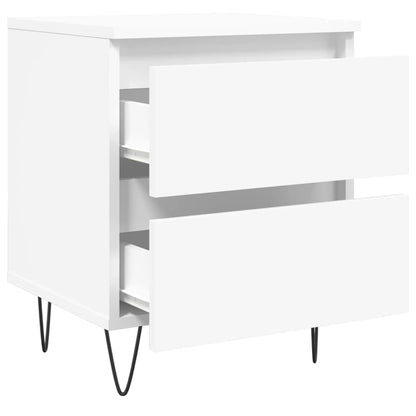 vidaXL Table de chevet blanc 40x35x50 cm Bois d'ingénierie