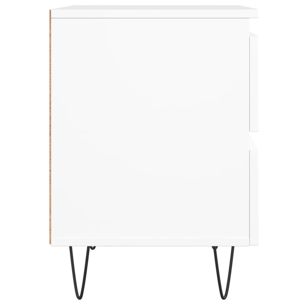 vidaXL Table de chevet blanc 40x35x50 cm Bois d'ingénierie