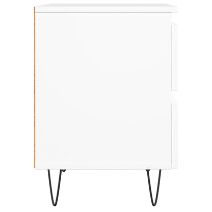 vidaXL Table de chevet blanc 40x35x50 cm Bois d'ingénierie