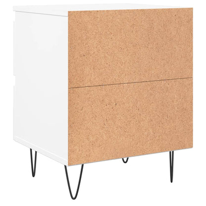 vidaXL Table de chevet blanc 40x35x50 cm Bois d'ingénierie