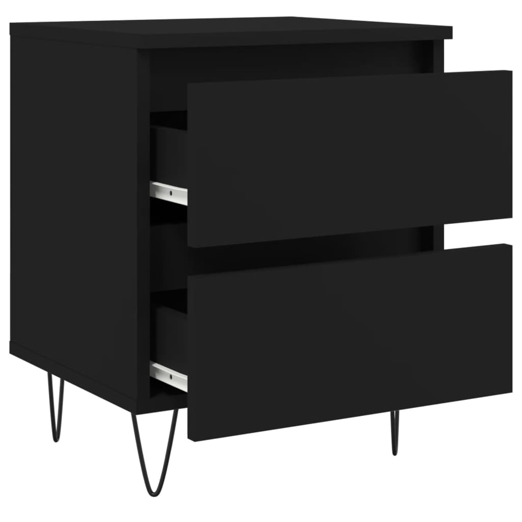 vidaXL Nachttisch Schwarz 40x35x50 cm Holzwerkstoff