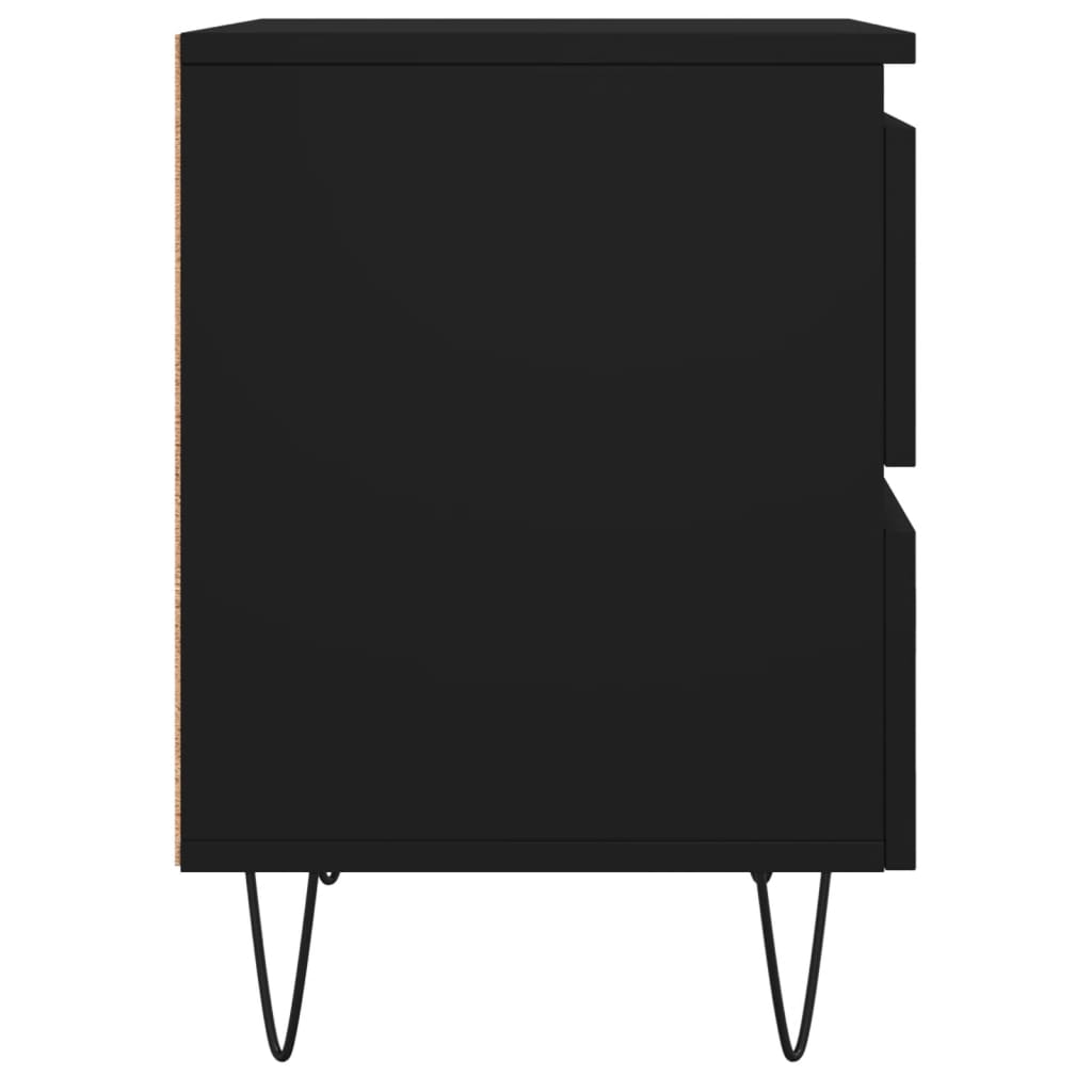 vidaXL Nachttisch Schwarz 40x35x50 cm Holzwerkstoff