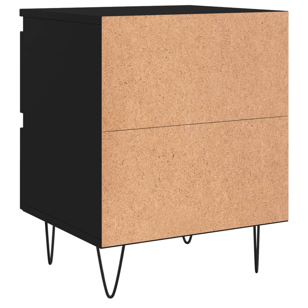 vidaXL Nachttisch Schwarz 40x35x50 cm Holzwerkstoff