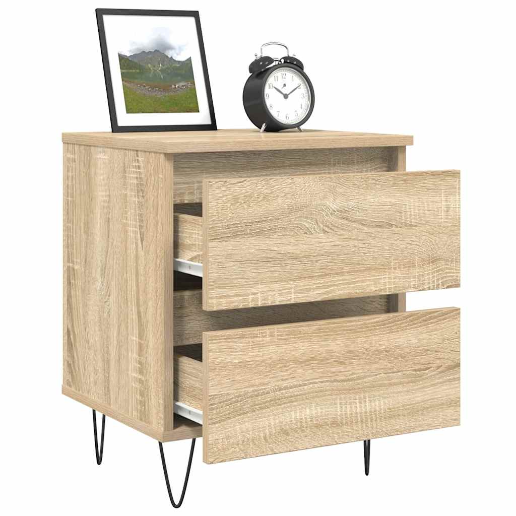vidaXL Table de chevet chêne Sonoma 40x35x50 cm, bois d'ingénierie