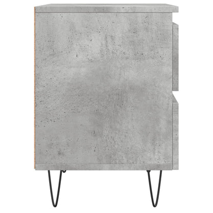 vidaXL Nachttische 2 Stk. Betongrau 40x35x50 cm Holzwerkstoff