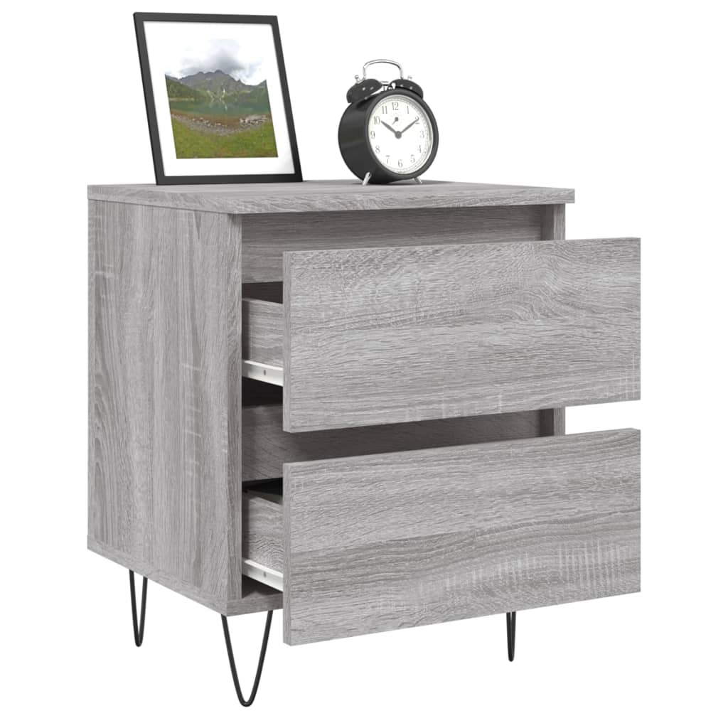 vidaXL Nachttisch Grau Sonoma 40x35x50 cm Holzwerkstoff
