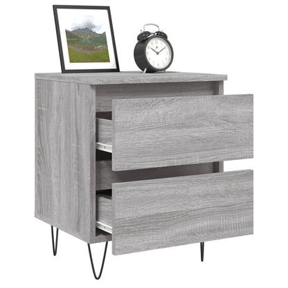 vidaXL Nachttisch Grau Sonoma 40x35x50 cm Holzwerkstoff