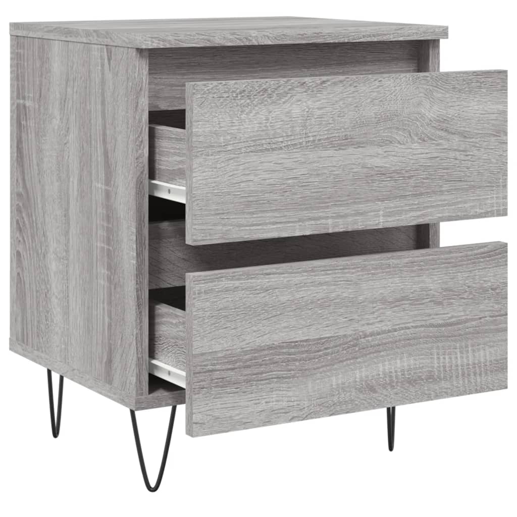 vidaXL Nachttisch Grau Sonoma 40x35x50 cm Holzwerkstoff