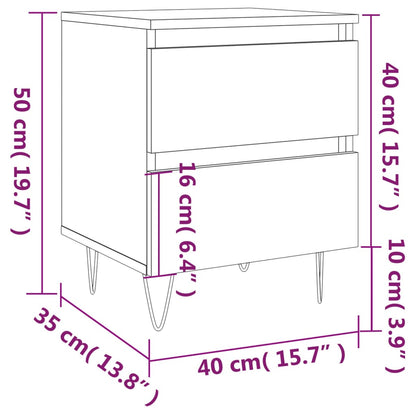 vidaXL Nachttisch Grau Sonoma 40x35x50 cm Holzwerkstoff