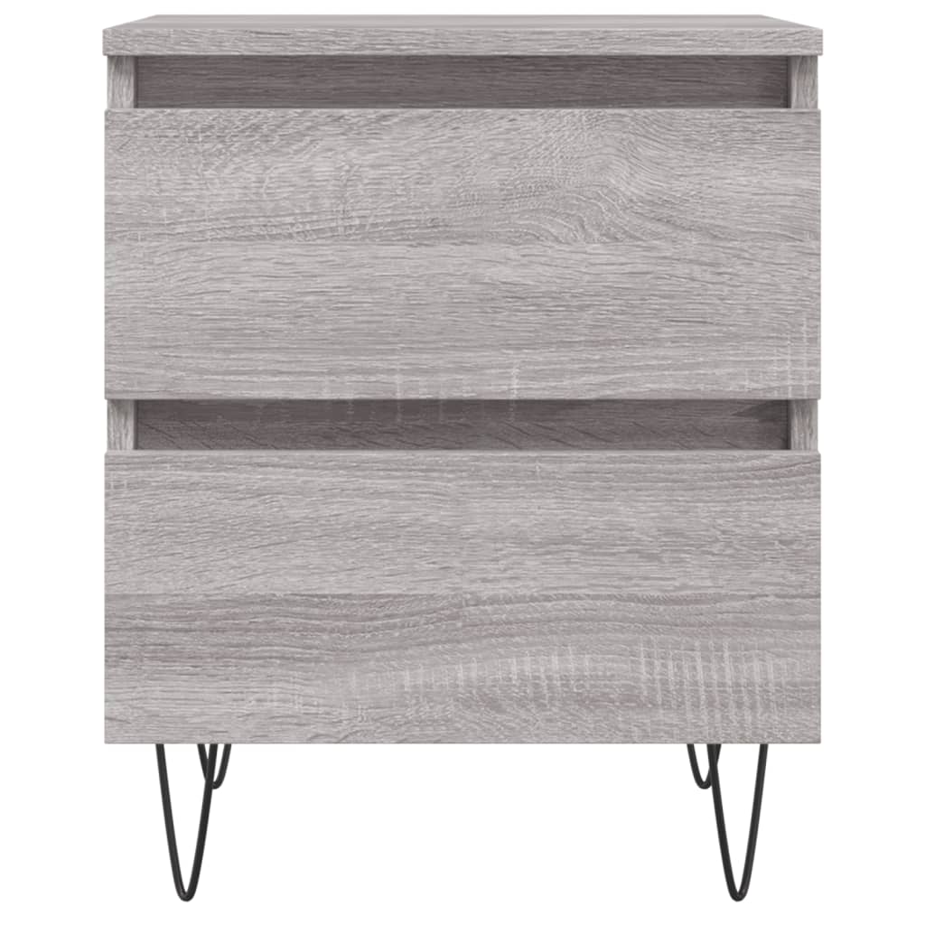 vidaXL Nachttische 2 Stk. Grau Sonoma 40x35x50 cm Holzwerkstoff