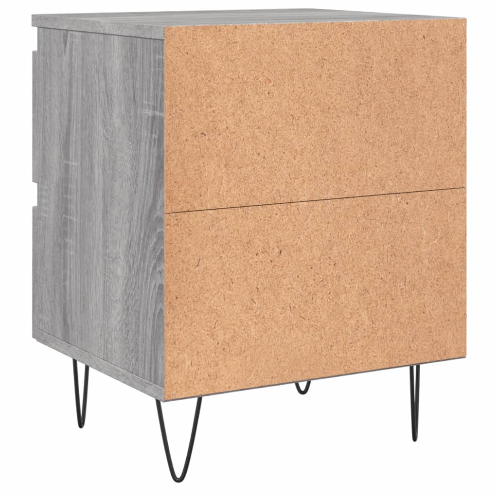 vidaXL Nachttische 2 Stk. Grau Sonoma 40x35x50 cm Holzwerkstoff