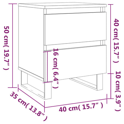 vidaXL Nachttisch Sonoma-Eiche 40x35x50 cm Holzwerkstoff