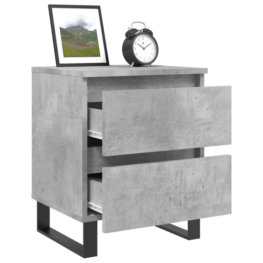 vidaXL Nachttisch Betongrau 40x35x50 cm Holzwerkstoff