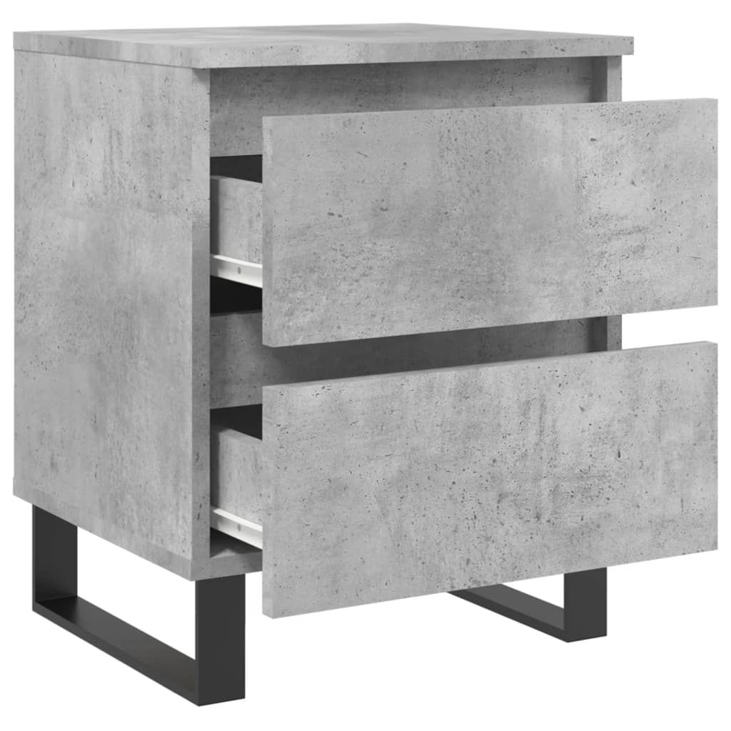 vidaXL Nachttisch Betongrau 40x35x50 cm Holzwerkstoff