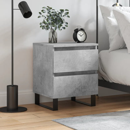 vidaXL Nachttisch Betongrau 40x35x50 cm Holzwerkstoff