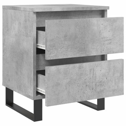 vidaXL Nachttische 2 Stk. Betongrau 40x35x50 cm Holzwerkstoff
