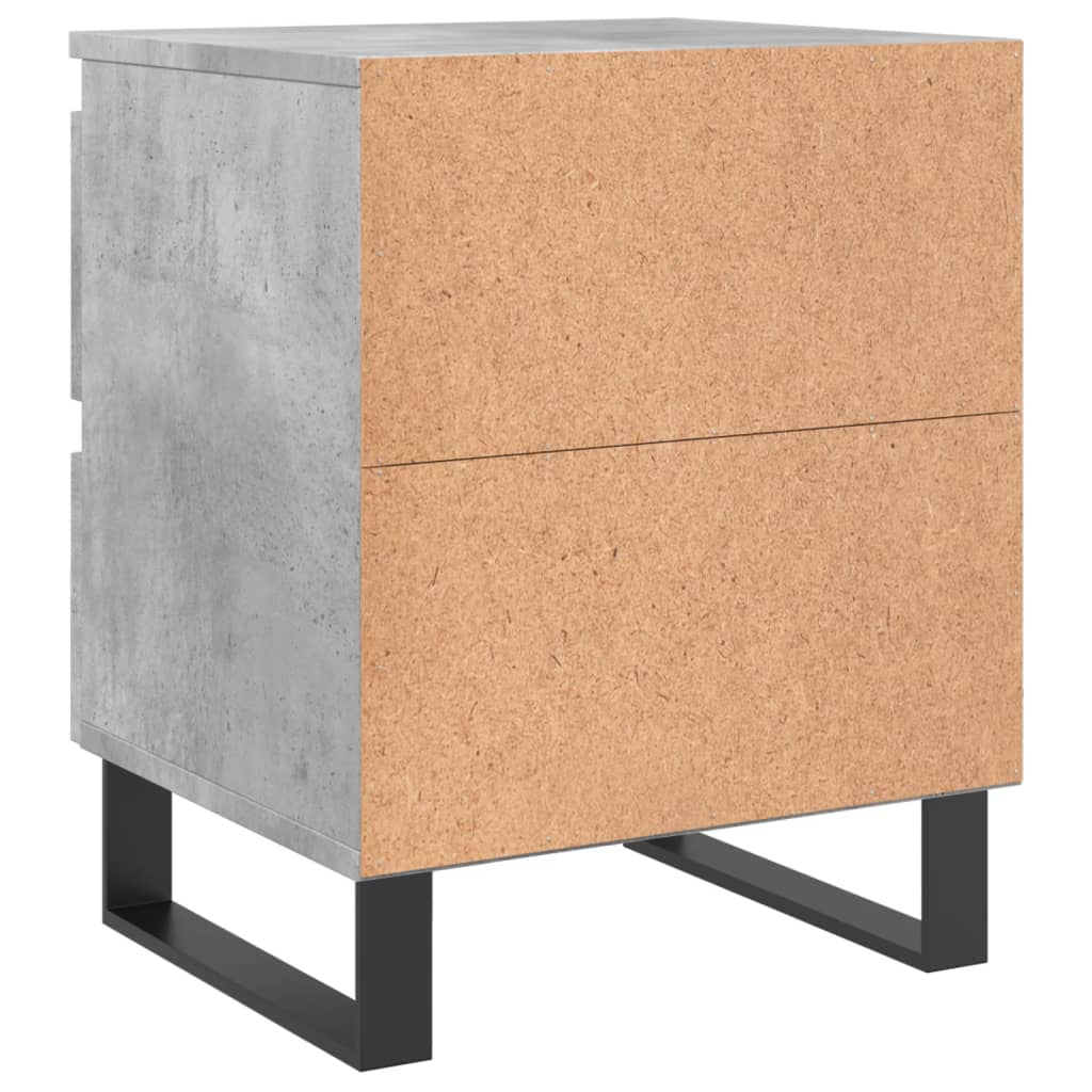 vidaXL Nachttische 2 Stk. Betongrau 40x35x50 cm Holzwerkstoff