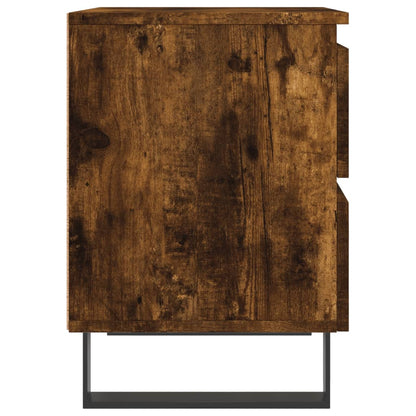 vidaXL Nachttische 2 Stk. Räuchereiche 40x35x50 cm Holzwerkstoff