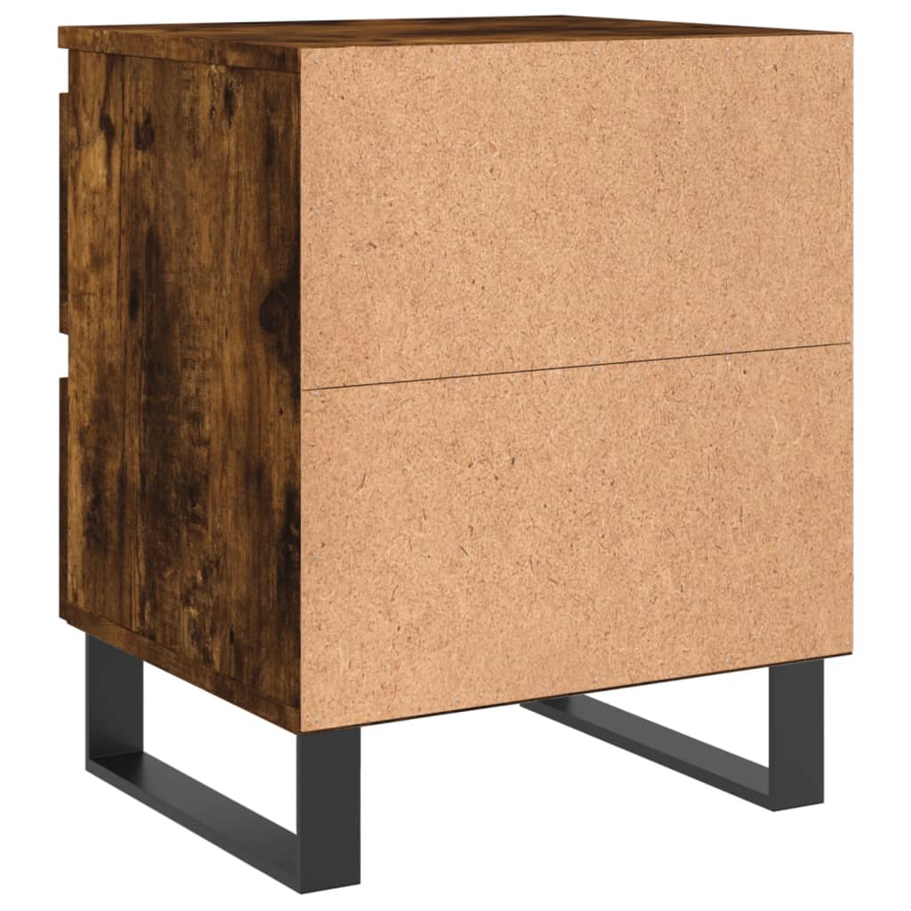 vidaXL Nachttische 2 Stk. Räuchereiche 40x35x50 cm Holzwerkstoff