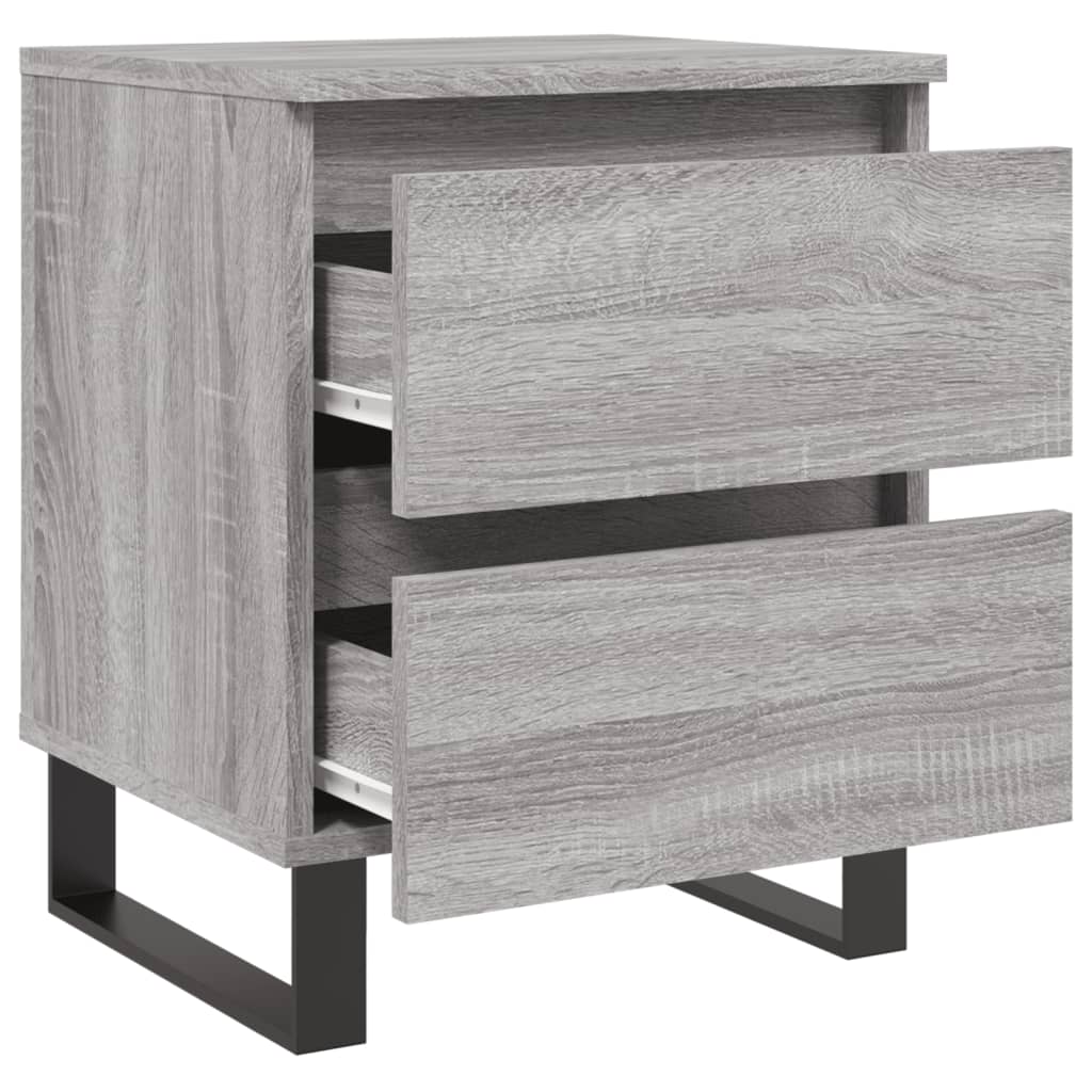 vidaXL Nachttische 2 Stk. Grau Sonoma 40x35x50 cm Holzwerkstoff