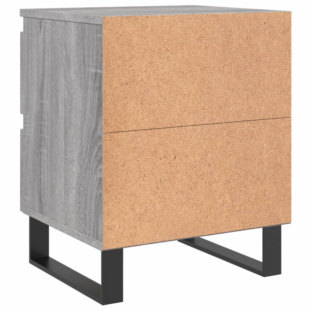 vidaXL Nachttische 2 Stk. Grau Sonoma 40x35x50 cm Holzwerkstoff