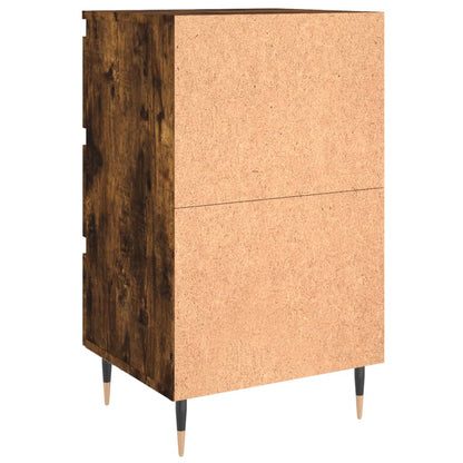 vidaXL Nachttische 2 Stk. Räuchereiche 40x35x69 cm Holzwerkstoff