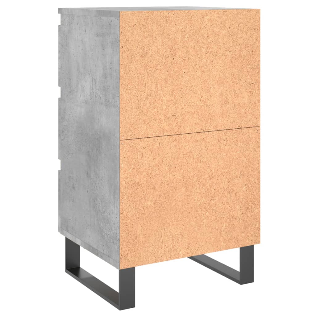 vidaXL Nachttische 2 Stk. Betongrau 40x35x69 cm Holzwerkstoff