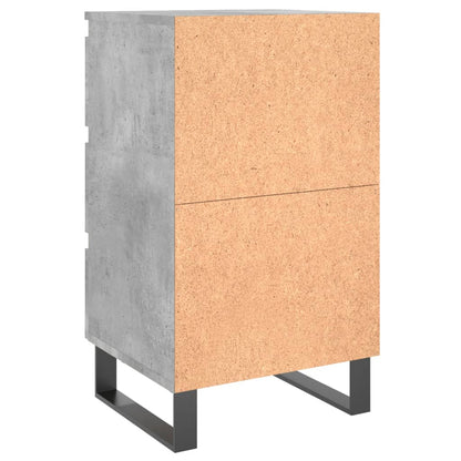 vidaXL Nachttische 2 Stk. Betongrau 40x35x69 cm Holzwerkstoff