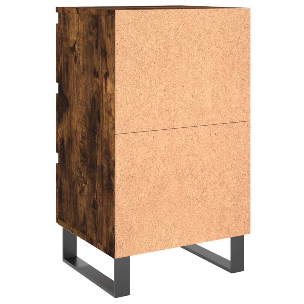 vidaXL Nachttische 2 Stk. Räuchereiche 40x35x69 cm Holzwerkstoff