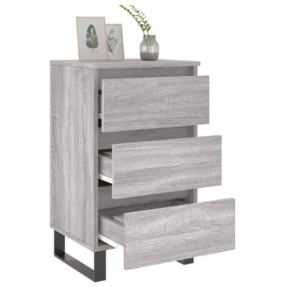 vidaXL Nachttische 2 Stk. Grau Sonoma 40x35x69 cm Holzwerkstoff