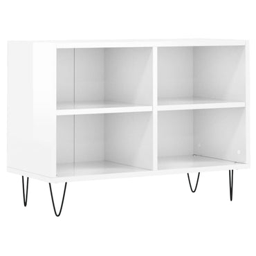 Meuble TV vidaXL blanc brillant 69,5x30x50 cm aggloméré