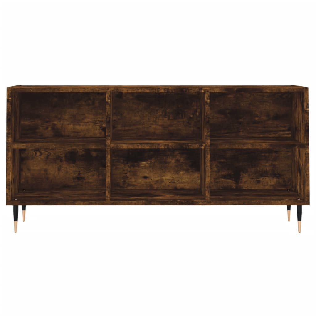 vidaXL Meuble TV chêne fumé 103,5x30x50 cm bois d'ingénierie
