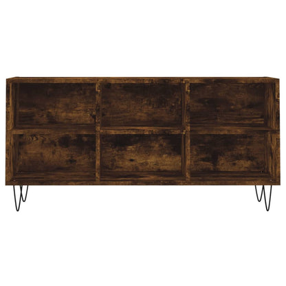 vidaXL Meuble TV chêne fumé 103,5x30x50 cm bois d'ingénierie