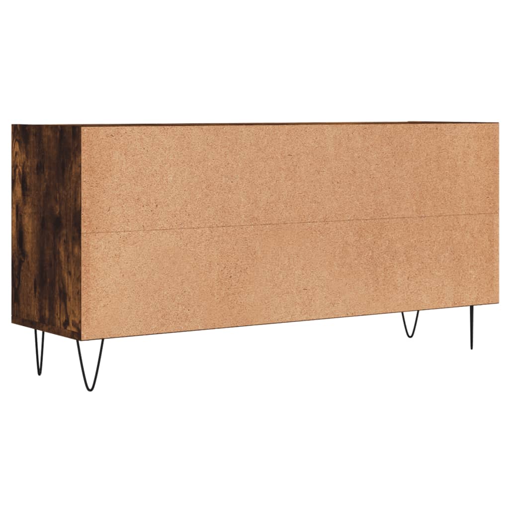 vidaXL Meuble TV chêne fumé 103,5x30x50 cm bois d'ingénierie